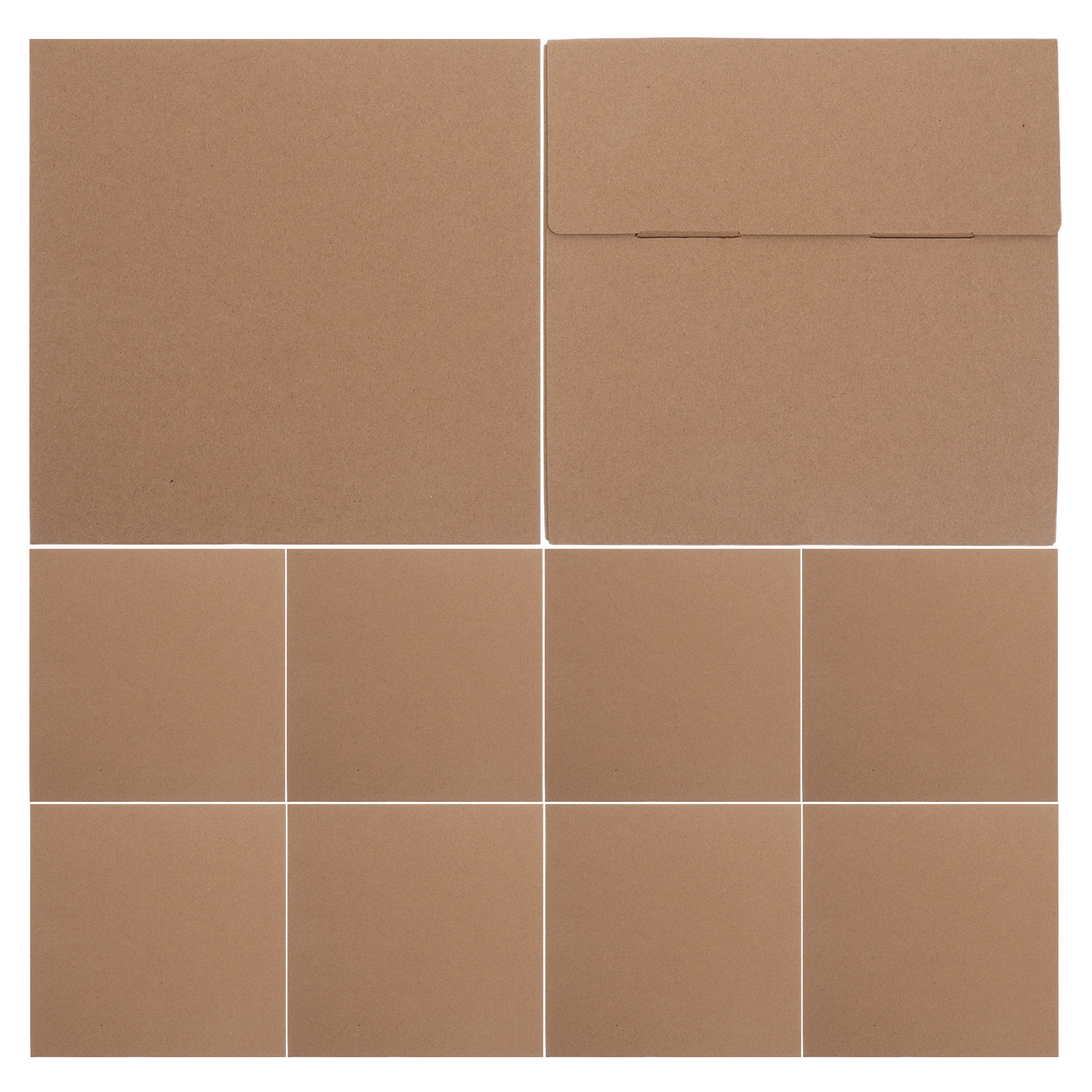 Kraft Paper Box - 10 sztuk brązowych pudełek wysyłkowych z