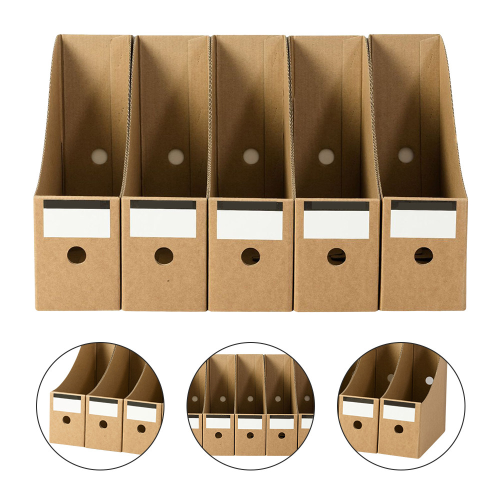Kraft Paper Box - 10 szt. Pudełek do przechowywania dokumentów
