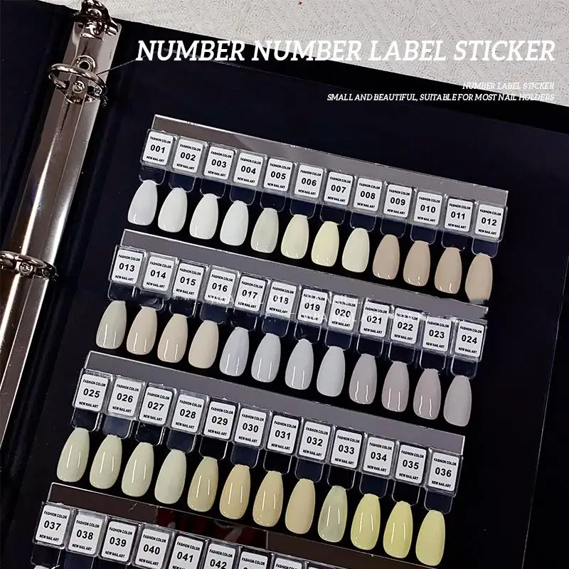 Sticker Label Template - Naklejki z numerami lakierów do paznokci