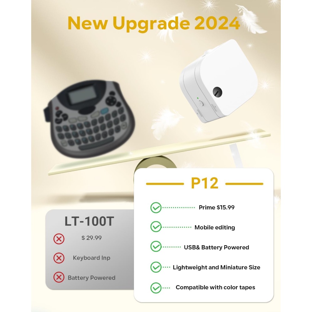 P12 Mini maszyna do tworzenia  – Sticker Label Template recenzja i cena