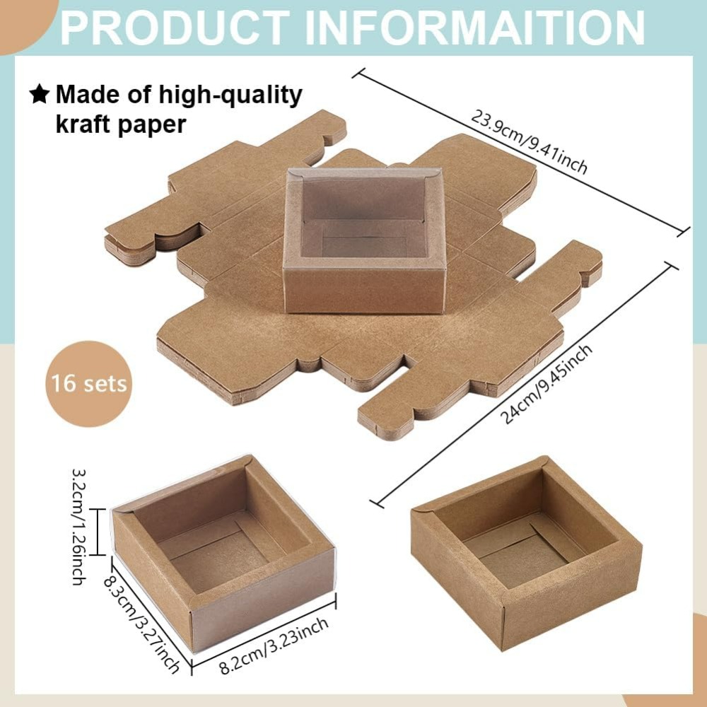 16 szt. Pudełek z papieru kraf – Kraft Paper Box recenzja i cena