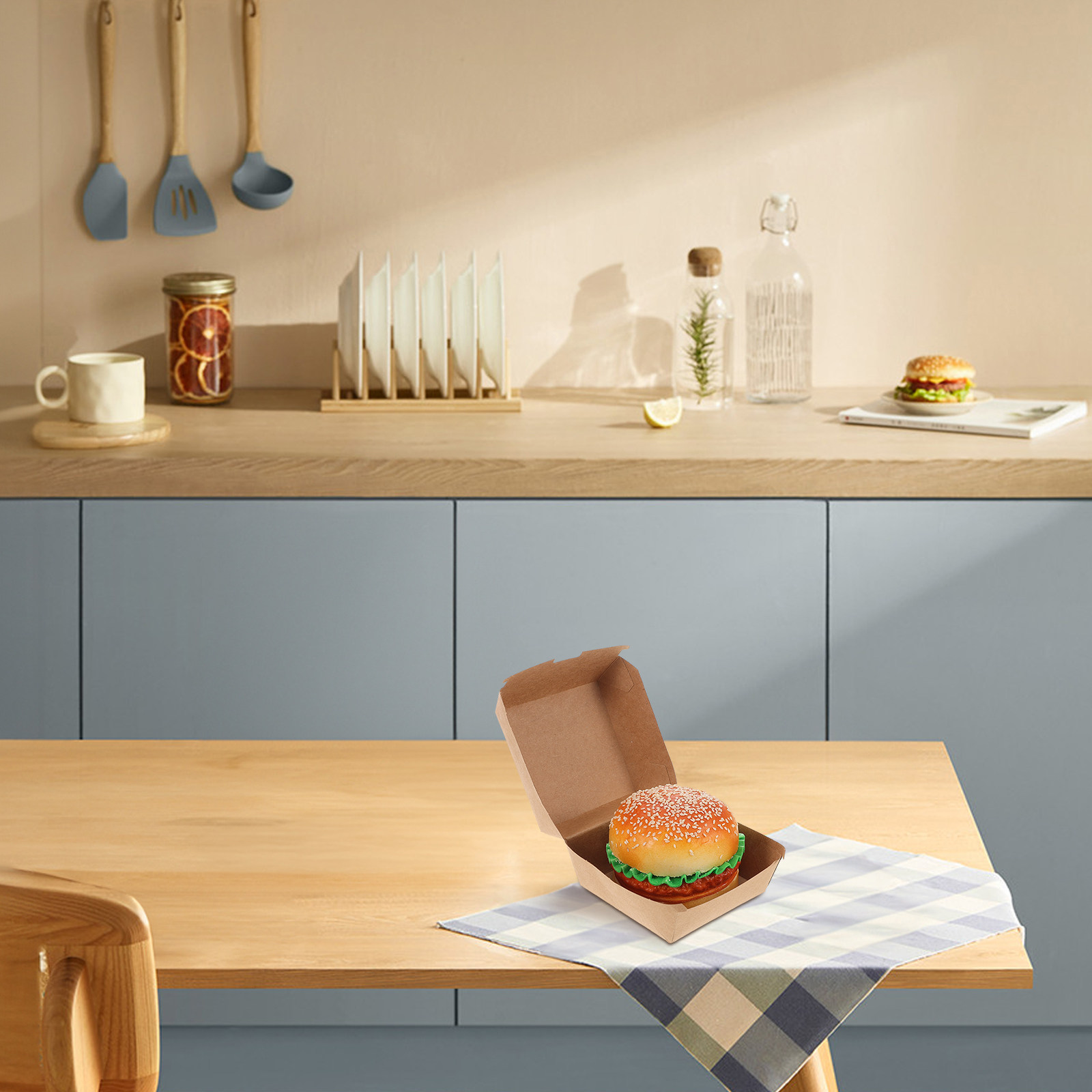 30 szt. pudełek na burgery z p – Kraft Paper Box recenzja i cena