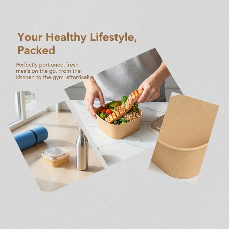# 10 szt. Jednorazowe pudełka  – Kraft Paper Box recenzja i cena