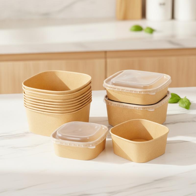 # 10 szt. Jednorazowe pudełka  – Kraft Paper Box recenzja i cena