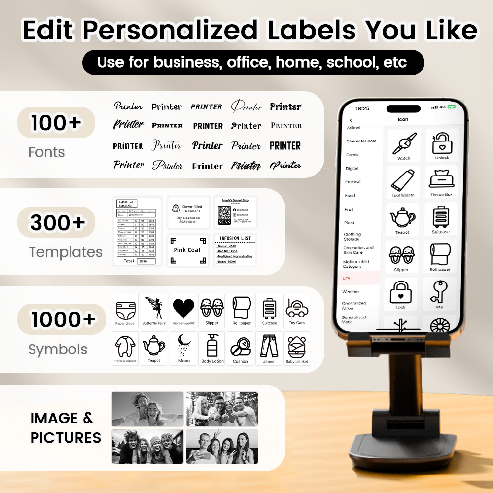 Mini drukarka etykiet 20-50mm, – Sticker Label Template recenzja i cena