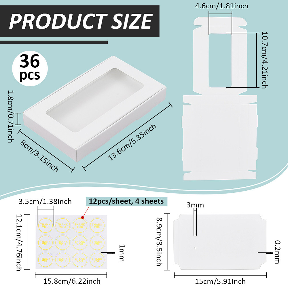 36 szt. Prostokątne pudełka z  – Kraft Paper Box recenzja i cena