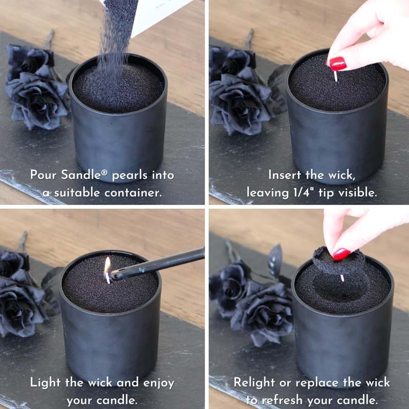 Czarny piasek do świec z knote – Candle Supplies In Bulk recenzja i cena